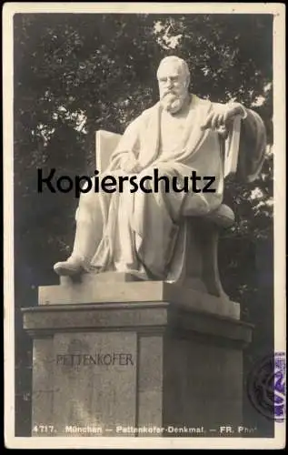 ALTE POSTKARTE MÜNCHEN MAX VON PETTENKOFER DENKMAL PETTENKOFERDENKMAL monument Ansichtskarte AK postcard cpa