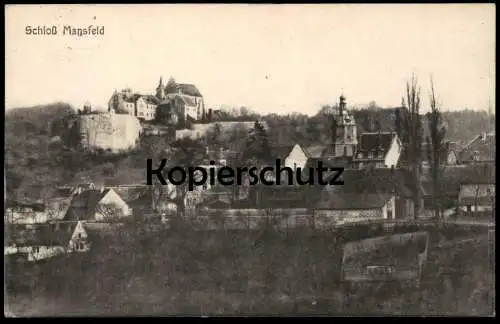 ALTE POSTKARTE SCHLOSS MANSFELD PANORAMA 1926 SÜDHARZ HARZ castle chateau Ansichtskarte AK cpa postcard