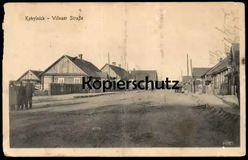 ALTE POSTKARTE KOBYLNICK WILNAER STRASSE 1916 KOBYLNIK Gmina Zlotow Polen Polska postcard cpa Ansichtskarte AK