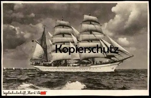 ALTE POSTKARTE SEGELSCHULSCHIFF HORST W. SCHIFF Segelschiff Schulschiff ship bateau Ansichtskarte AK postcard