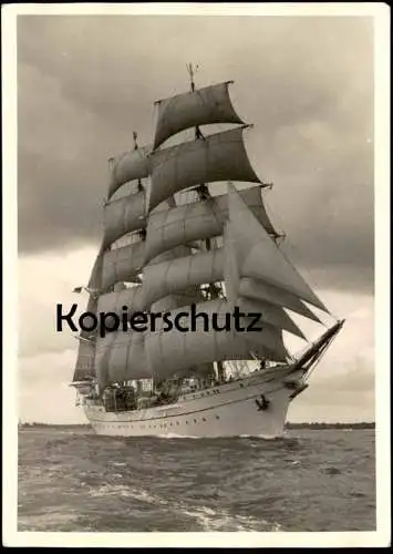 ÄLTERE POSTKARTE SEGELSCHULSCHIFF GORCH FOCK 1959 SEGELSCHIFF Marine Schiff sailing ship Ansichtskarte AK postcard cpa