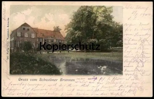 ALTE POSTKARTE GRUSS VOM SCHWELMER BRUNNEN 1900 SCHWELM Ansichtskarte AK cpa postcard