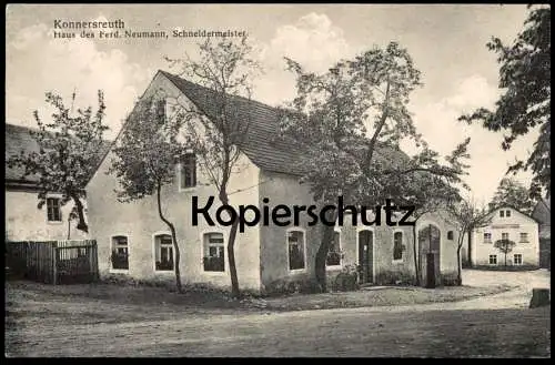 ALTE POSTKARTE KONNERSREUTH HAUS DES FER. NEUMANN SCHNEIDERMEISTER BLUT RESL THERESE NEUMANN MYSTIKERIN 1926 AK postcard