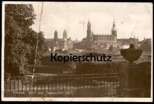 ALTE POSTKARTE DRESDEN BLICK VOM JAPANISCHEN PALAIS Panorama Ansichtskarte AK cpa postcard