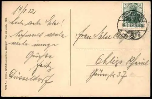 ALTE POSTKARTE DÜSSELDORF PARTIE AN DER KÖNIGSALLEE Strassenbahn Geschäfte Tram tramway AK Ansichtskarte cpa postcard