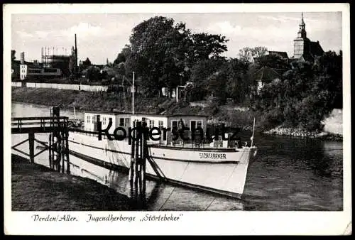 ÄLTERE POSTKARTE VERDEN ALLER JUGENDHERBERGE STÖRTEBECKER SCHIFF ship Ansichtskarte AK cpa postcard