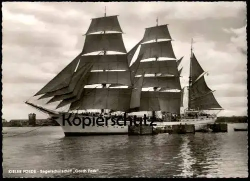 ÄLTERE POSTKARTE KIELER FÖRDE GORCH FOCK SEGELSCHULSCHIFF KIEL Schulschiff Schiff Segelschiff sailing ship AK postcard