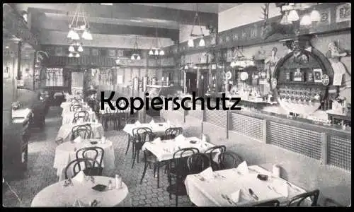 ALTE POSTKARTE SAN FRANCISCO RATHSKELLER FAMOUS GERMAN RESTAURANT AND BAR AMERICAN & GERMAN COOKING postcard cpa AK