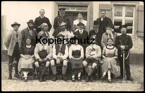 ALTE FOTO POSTKARTE BAYERN BRAUCHTUMSFEST BÄRTE BIERKRUG BESCHRIFTET RIES KLEINSORHEIM DONAU-RIES Möttingen beards beard