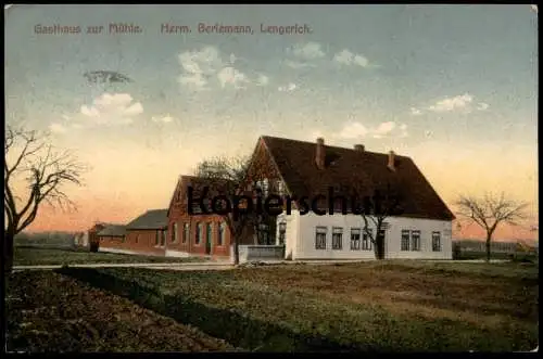 ALTE POSTKARTE LENGERICH IN WESTFALEN GASTHAUS ZUR MÜHLE HERM. BERLEMANN Ansichtskarte AK postcard cpa