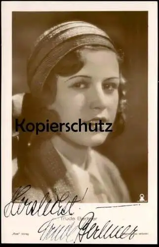 ALTE POSTKARTE TRUDE BERLINER FILM-SCHAUSPIELERIN AUTOGRAMM FELSOM FILM ROSS VERLAG autograph postcard cpa Ansichtskarte