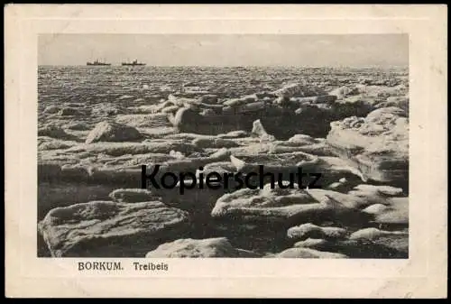 ALTE POSTKARTE BORKUM TREIBEIS EIS STEMPEL FUSSARTILLERIE-REGIMENT VON HINDERSIN Feldpost Ansichtskarte cpa postcard