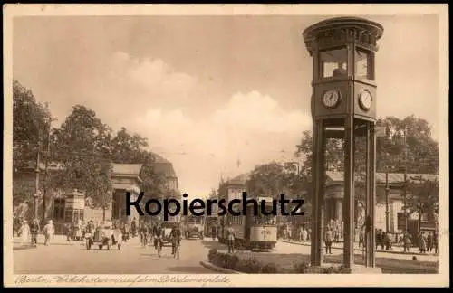 ALTE POSTKARTE BERLIN VERKEHRSTURM AUF DEM POTSDAMERPLATZ AUTO STRASSENBAHN 4735 POTSDAMER PLATZ Tram car cpa postcard