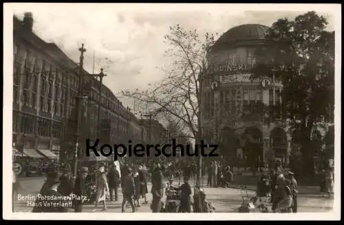 ALTE POSTKARTE BERLIN POTSDAMER PLATZ HAUS VATERLAND KEMPINSKI BLUMENVERKÄUFERIN BLUMENSTAND Ansichtskarte cpa postcard