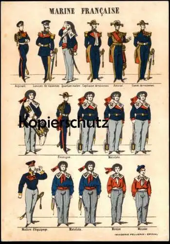 ALTE POSTKARTE MARINE FRANCAISE ASPIRANT MATELOTS NOVICE MOUSSE AMIRAL LIEUTEN DE VAISSEAU MILITAIRE UNIFORME cpa AK