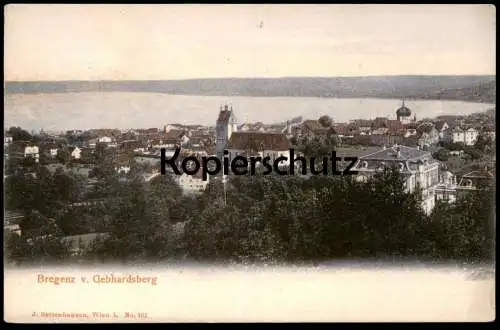 ALTE POSTKARTE BREGENZ VOM GEBHARDSBERG PANORAMA Ansichtskarte AK cpa postcard