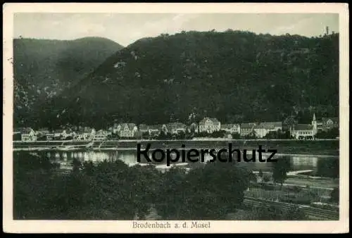 ALTE POSTKARTE BRODENBACH AN DER MOSEL PANORAMA 1934 Gemeinde Rhein-Mosel Kobern-Gondorf Ansichtskarte cpa