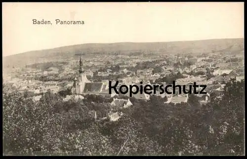 ALTE POSTKARTE BADEN BEI WIEN PANORAMA TOTALANSICHT GESAMTANSICHT Ansichtskarte AK postcard cpa