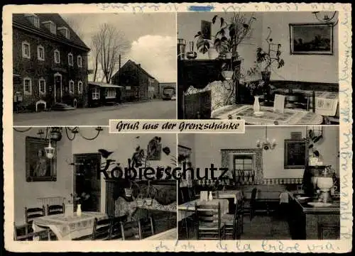 ALTE POSTKARTE GRUSS AUS DER GRENZSCHÄNKE AACHEN-BILDCHEN L. JUNGGEBURTH WARME UND KALTE KÜCHE Ansichtskarte postcard AK