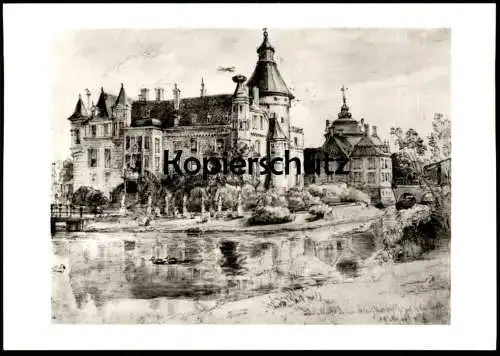 ÄLTERE POSTKARTE WASSERBURG ANHOLT HAUPTBURG WESTFRONT DES SCHLOSSES NADORP chateau castle Burg Isselburg postcard