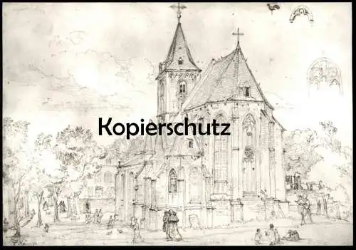 ÄLTERE POSTKARTE ALTE KIRCHE ZU ANHOLT NADORP 1794 - 1876 MUSEUM WASSERBURG ANHOLT ISSELBURG Ansichtskarte AK postcard