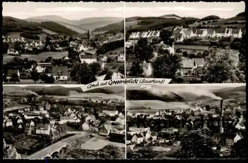 ÄLTERE POSTKARTE GRUSS AUS GREVENBRÜCK SAUERLAND PANORAMA GESAMTANSICHT LENNESTADT Ansichtskarte AK cpa postcard