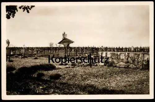 ALTE POSTKARTE BRIEULLES-SUR-MEUSE 5900 GRÄBER GEBEINHALLEN CIMETIÈRE MILITAIRE ALLEMAND Friedhof cemetery cpa postcard