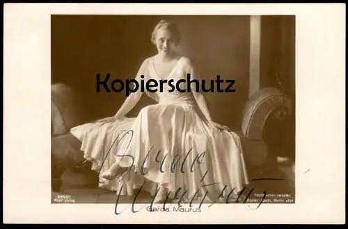 ALTE POSTKARTE GERDA MAURUS FILM-SCHAUSPIELERIN ORIGINAL AUTOGRAMM ROSS VERLAG ATELIER JACOBI BERLIN autograph postcard