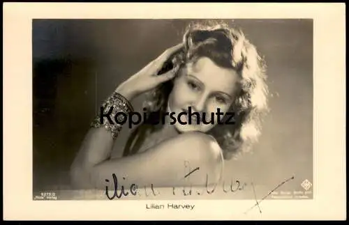 ALTE POSTKARTE LILIAN HARVEY FILM-SCHAUSPIELERIN ORIGINAL AUTOGRAMM UFA ROSS VERLAG ATELIER BINDER autograph postcard AK