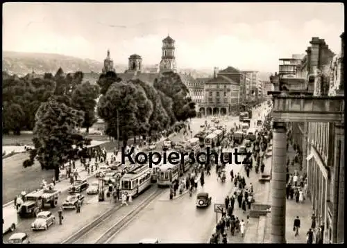 ALTE POSTKARTE STUTTGART KÖNIGSTRASSE STRASSENBAHN VW KÄFER LKW TRAM lorry camion tramway Ansichtskarte AK cpa postcard