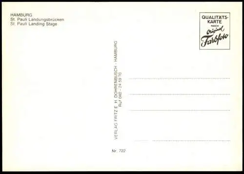 ÄLTERE POSTKARTE HAMBURG SCHIFF AN DEN ST. PAULI LANDUNGSBRÜCKEN Ship Bateau Elbe cpa postcard Ansichtskarte AK