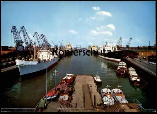 ÄLTERE POSTKARTE BREMEN ÜBERSEEHAFEN FRACHTSCHIFF Spigerborg Diersch cargo ship Ansichtskarte AK postcard cpa