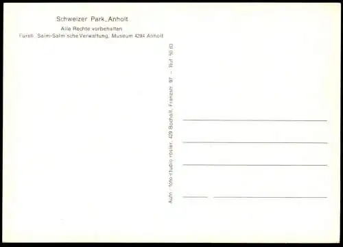 ÄLTERE POSTKARTE WASSERBURG ANHOLT SCHWEIZER PARK ISSELBURG Garten parc cpa postcard AK Ansichtskarte