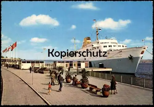 ÄLTERE POSTKARTE KIEL KRONPRINS HARALD OSLO-KAI FÄHRSCHIFF FÄHRE ferry Schiff Motorschiff ship bateau Ansichtskarte