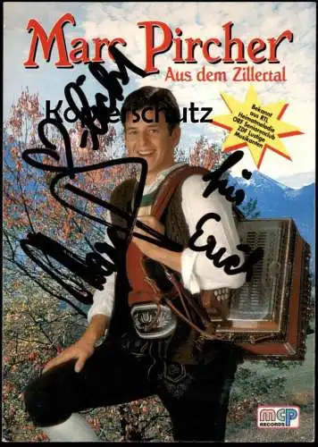 ÄLTERE KARTE MARC PIRCHER AUS DEM ZILLERTAL RIED FAN-CLUB BONN IPPENDORF HARMONIKA AKKORDEON accordion accordéon Ötztal