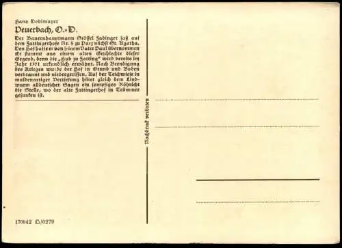 ALTE KÜNSTLER POSTKARTE PEUERBACH ST. AGATHA BAUERNHAUPTMANN STEPHAN FADINGER HANS DOBLMAYER Österreich Austria postcard
