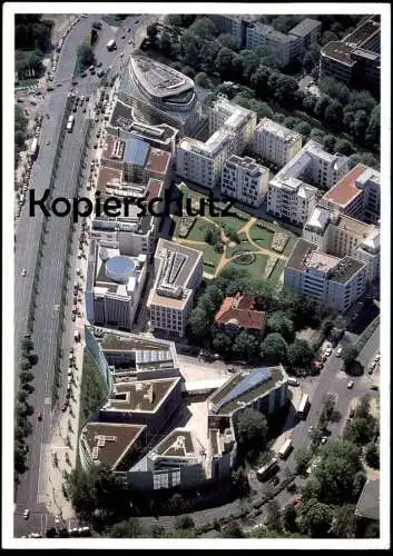 POSTKARTE BERLIN BOTSCHAFTEN UND BÜROS IM TIERGARTENDREIECK PANORAMA Botschaft Luftbild Architektur AK postcard cpa