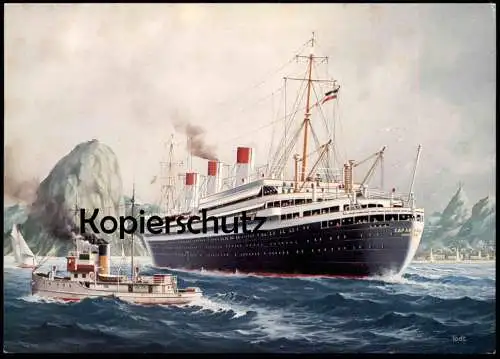 ÄLTERE KÜNSTLER POSTKARTE CAP ARCONA BAUJAHR 1927 DAMPFER MALER GÜNTHER TODT Schiff ship Ansichtskarte AK cpa postcard