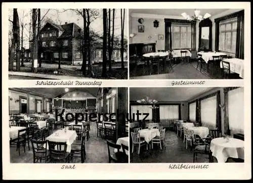 ÄLTERE POSTKARTE SCHÜTZENHAUS DANNENBERG ELBE CLUBZIMMER SAAL GASTZIMMER kURT BRÜSCHKE Ansichtskarte AK postcard cpa