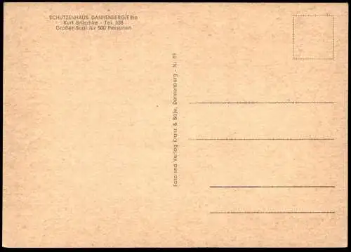 ÄLTERE POSTKARTE SCHÜTZENHAUS DANNENBERG ELBE CLUBZIMMER SAAL GASTZIMMER kURT BRÜSCHKE Ansichtskarte AK postcard cpa