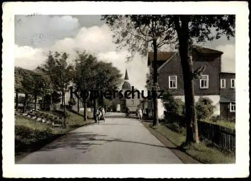 ALTE POSTKARTE HOHEGEISS HOCHHARZ KIRCHSTRASSE FUHRWERK PFERD BRAUNLAGE IM HARZ Ansichtskarte AK cpa postcard