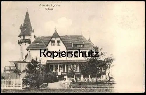 ALTE POSTKARTE OSTSEEBAD HELA KURHAUS HEL DANZIG Villa Gdansk Polska Polen Poland Ansichtskarte AK cpa postcard