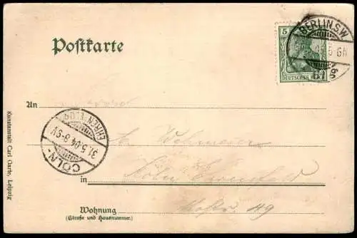 ALTE POSTKARTE BERLIN PARTIE IM TIERGARTEN 1904 PARK TIERPARK Ansichtskarte AK cpa postcard