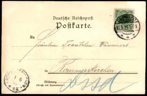 ALTE LITHO POSTKARTE GRUSS VON DER MOSEL MOSELDAMPFER BAD BERTRICH VON OSTEN NIXE MERMAID Ansichtskarte AK postcard cpa