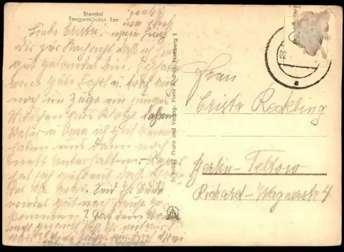 ALTE POSTKARTE STENDAL TANGERMÜNDER TOR Ansichtskarte postcard cpa AK
