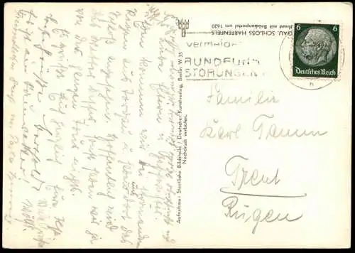 ALTE POSTKARTE TORGAU SCHLOSS HARTENFELS 1939 WESTFRONT MIT BRÜCKENPORTAL UM 1620 AK Ansichtskarte postcard cpa