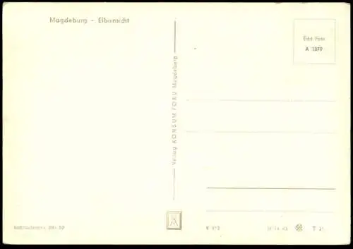 ÄLTERE POSTKARTE MAGDEBURG ELBANSICHT FRACHTSCHIFF ELBE Schiff cargo freight ship vrachtschip Ansichtskarte postcard cpa