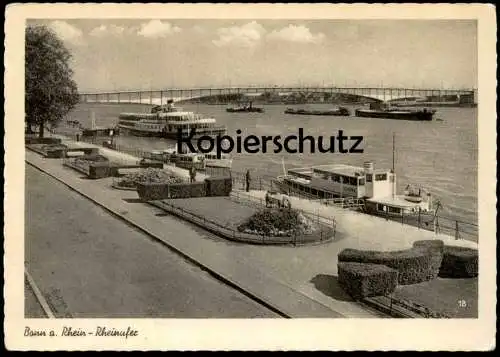 ÄLTERE POSTKARTE BONN AM RHEIN RHEINUFER SCHIFF VERONA SCHIFFE DAMPFER Ansichtskarte AK postcard cpa