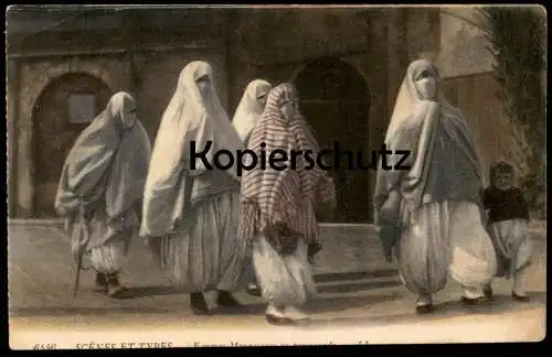 ALTE POSTKARTE SCENES ET TYPES MAURESQUES Schleier Tracht traditional costume cpa postcard Ansichtskarte AK