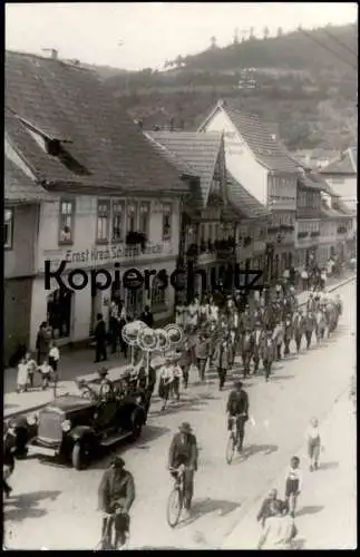 ÄLTERE KARTE WASUNGEN MARSCH AUTO ERNST KRECH SCHLOSSERMEISTER REPRO? Thüringen Format Postkarte Ansichtskarte